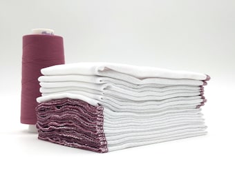 Plum Purple Paperless Towels, Reusable Birdseye Cotton Napkins