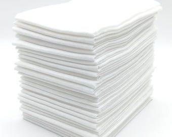 26 Paperless Towels, Double Bakers Dozen of All White Reusable Washable Cotton Wipes