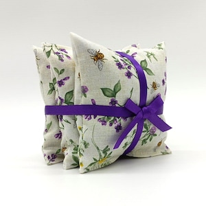 Floral Lavender Sachets, Honeybees and Clover Cottagecore Aromatherapy