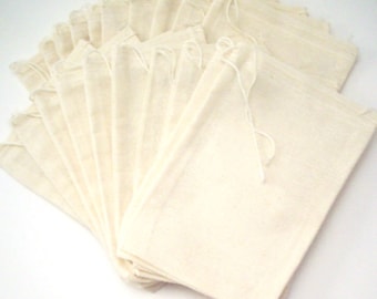 4"x6" Unbleached Muslin Bags - 20 pack