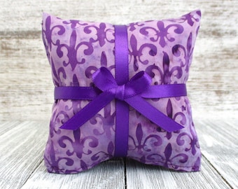 Lavender Sachets - Purple Fleur de Lis Batik