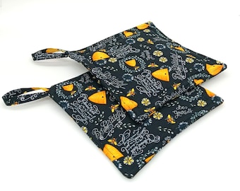Des dessous de plat en forme de ruche, lot de 2, dessous de plat pollinisateurs