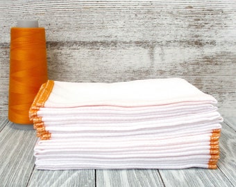 Melon Orange Reusable Paper Towel Substitute - 11 1/2 x 11 1/2" Paperless Towels