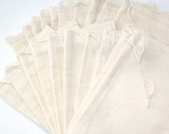 4"x6" Unbleached Muslin Bags - 20 pack