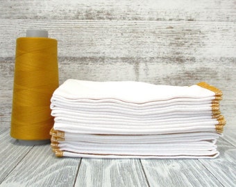 Honey Gold Paperless Paper Towels - 12 Washable Birdseye Cotton Wipes - 11 1/2" X 11 1/2"