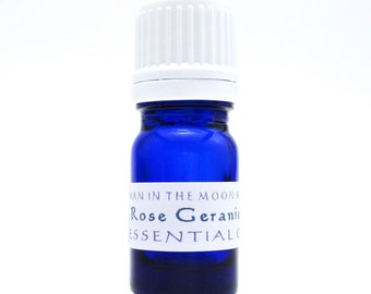 Rose Geranium Essential Oil, 1/4 oz or 5mL Glass Bottle
