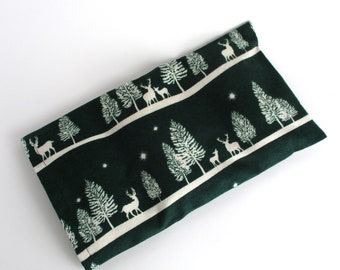 Woodland Heat Pack Cold Pack - Removable Washable Flannel Cover - 12 x 7 inch