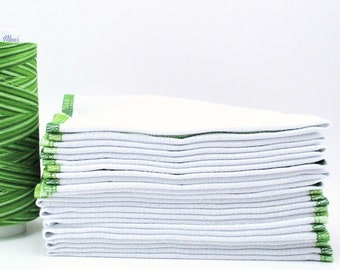 Ombre Green Paperless Paper Towels - One Dozen, Single Ply - 11 1/2" x 11 1/2"