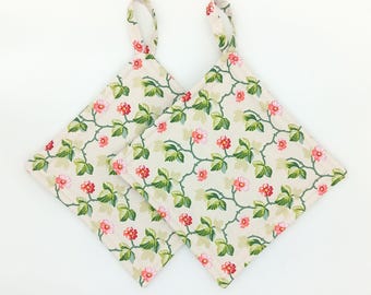 Flowering Vines Potholders, Set of 2 Spring Hot Mats