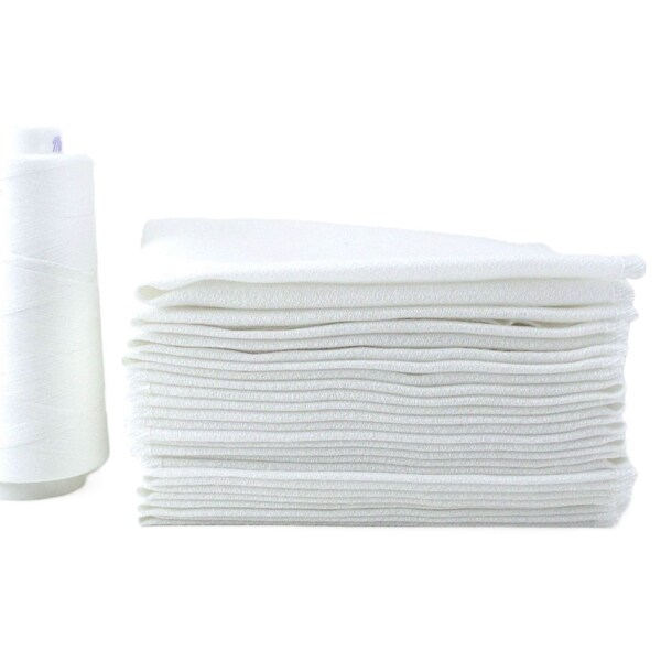 All White Paperless Towels - Birdseye Cotton Bakers Dozen of Reusable Napkins