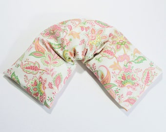 Cozy Comfort: Microwavable Heat Pack with a Washable Pink Paisley Cover - 18 1/2x 5 3/4