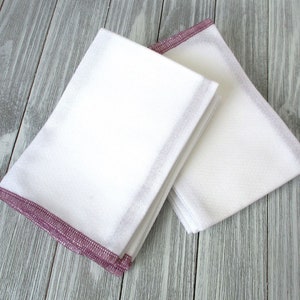 Plum Purple Paperless Towels Reusable Birdseye Cotton Napkins image 4