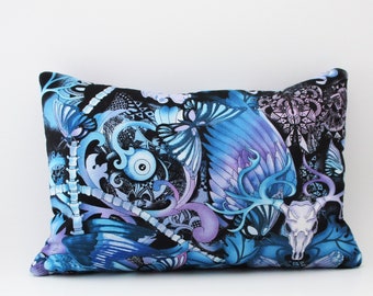 Lavender Buckwheat Skull Pillow - Revive and Relax: Neck Bliss for the Bold! - 12 " X 8 1/2" Accent Pillow