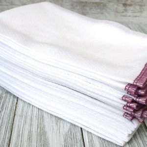 Plum Purple Paperless Towels Reusable Birdseye Cotton Napkins image 2