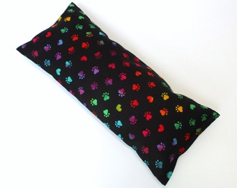 Catnip Kick Stick - 11" x 4 3/4" Paw Print Cat Pillow