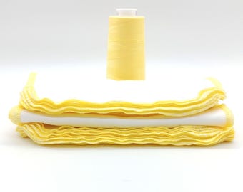 Yellow Birds Eye Cotton Paperless Towels, Small Reusable Wipes, 18 Pack
