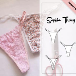Sophia Thong PDF Sewing Pattern, Adjustable Underwear Pattern
