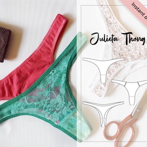 Julieta Thong PDF Sewing Pattern, Underwear Beginner Pattern