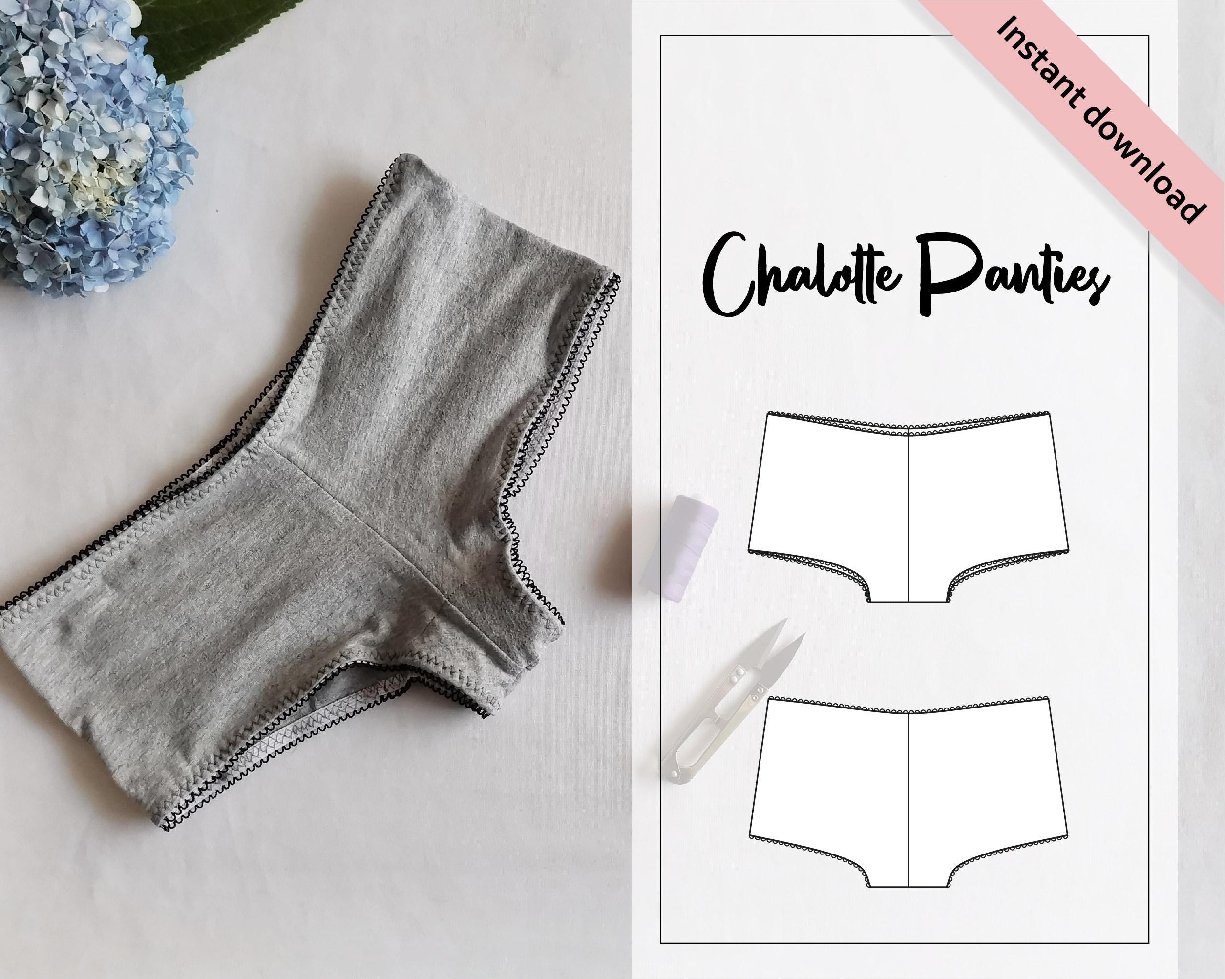 Charlotte Panties PDF Sewing Pattern, Boyshort Briefs Beginner Pattern ...