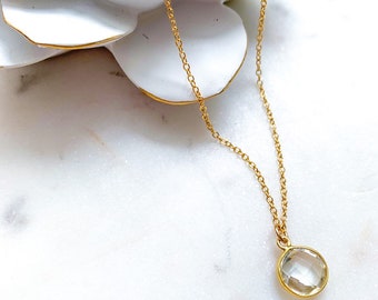 simple gold necklace labradorite gemstone turquoise sapphire necklace Oval gemstone necklace layering necklace sapphire birthstone