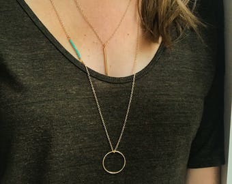 simple gold necklace labradorite gemstone turquoise sapphire necklace Oval gemstone necklace layering necklace sapphire birthstone