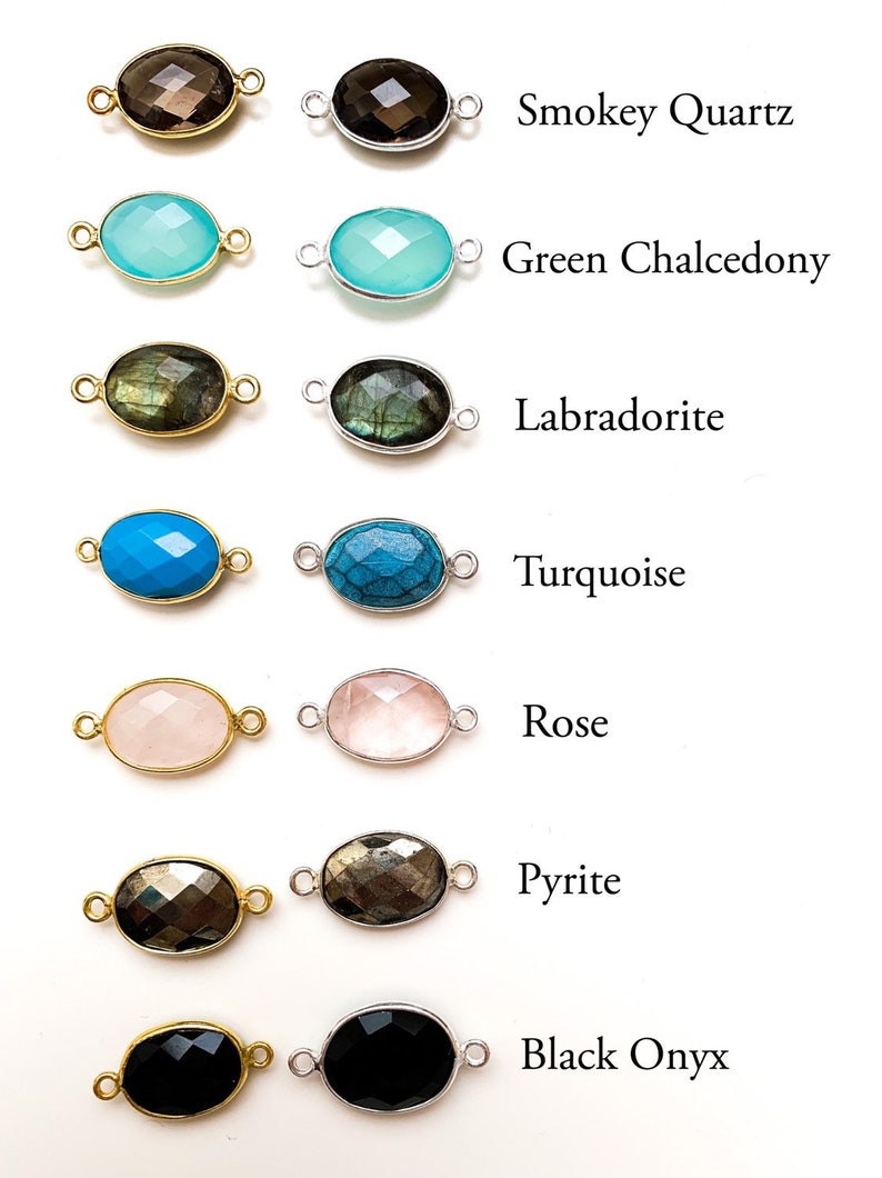 simple gold necklace labradorite gemstone turquoise sapphire necklace Oval gemstone necklace layering necklace sapphire birthstone