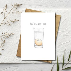 You're A Good Egg | Handmade Watercolour Print Egg Card | Hand-Finished Shimmer | Funny Pun