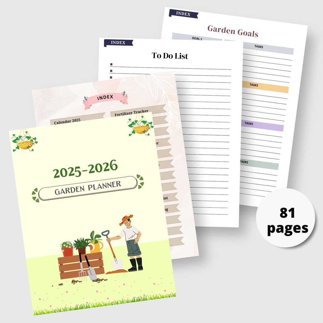 Digital Download 20252026 Garden Planner Digital Garden Journal