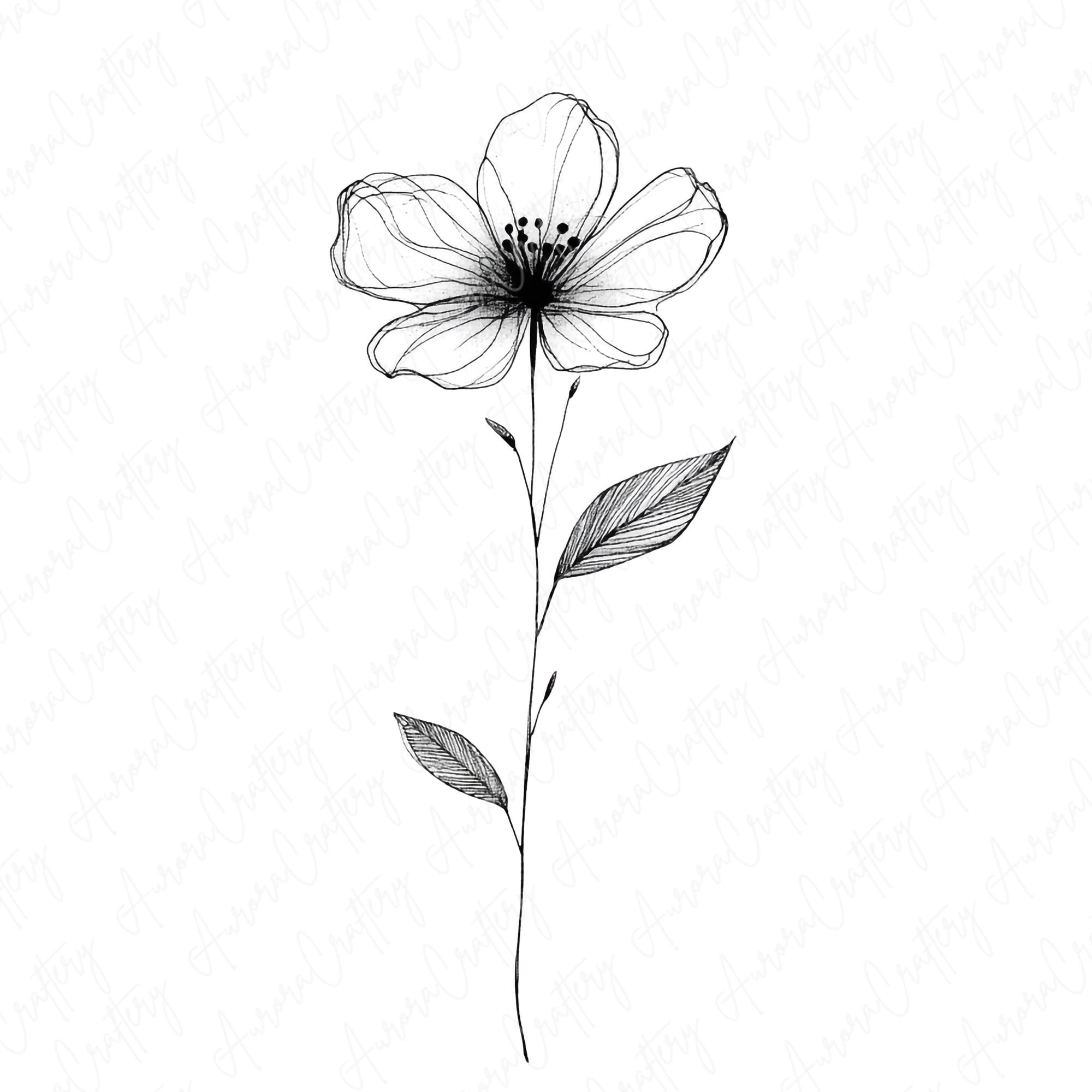 Blumen ranke schablone