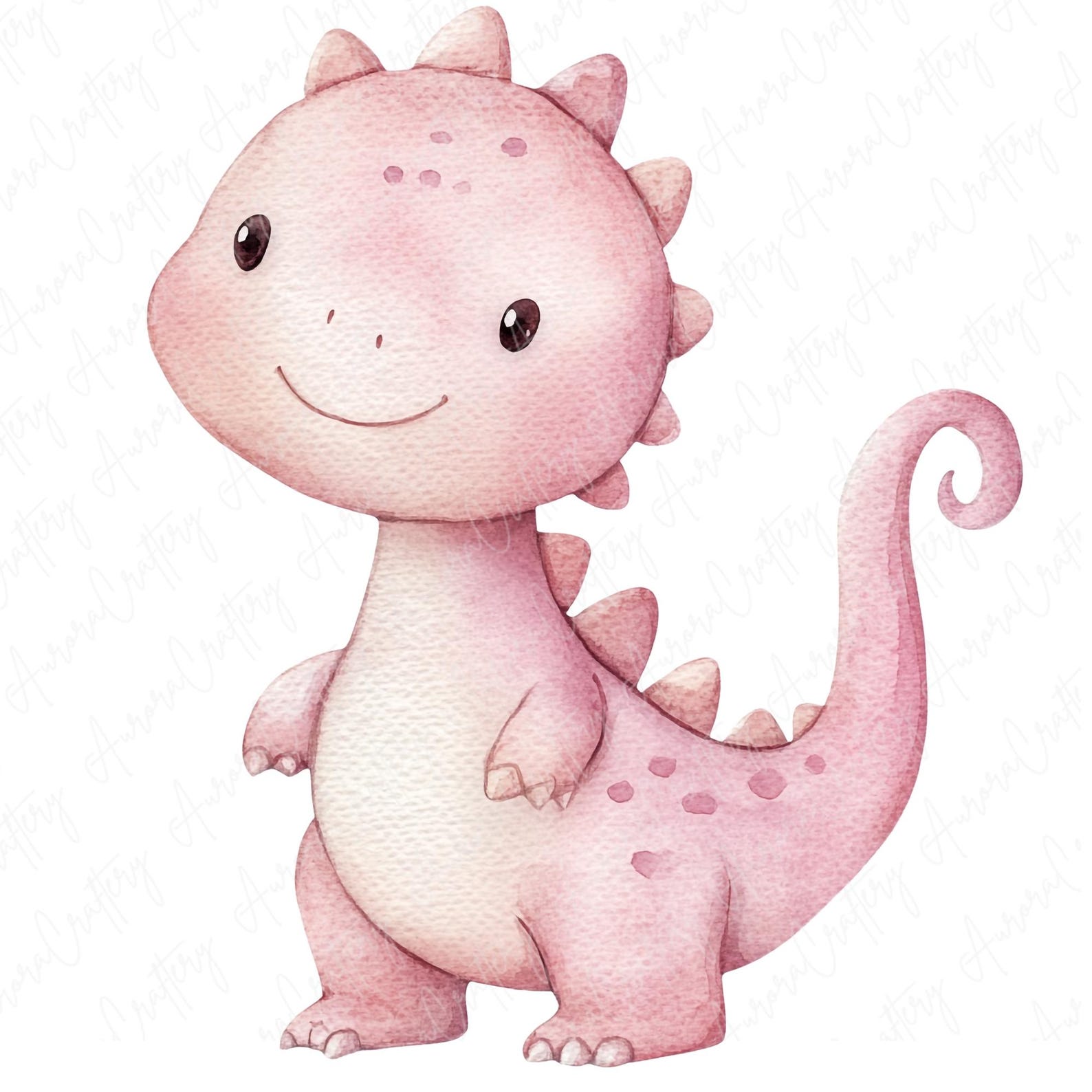 9 Watercolor Baby Dinosaur Clipart Cute Dinosaurs Nursery Decor in Blue ...