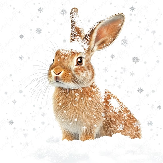 Snow Rabbit Image Transparent Snow Rabbit Clipart