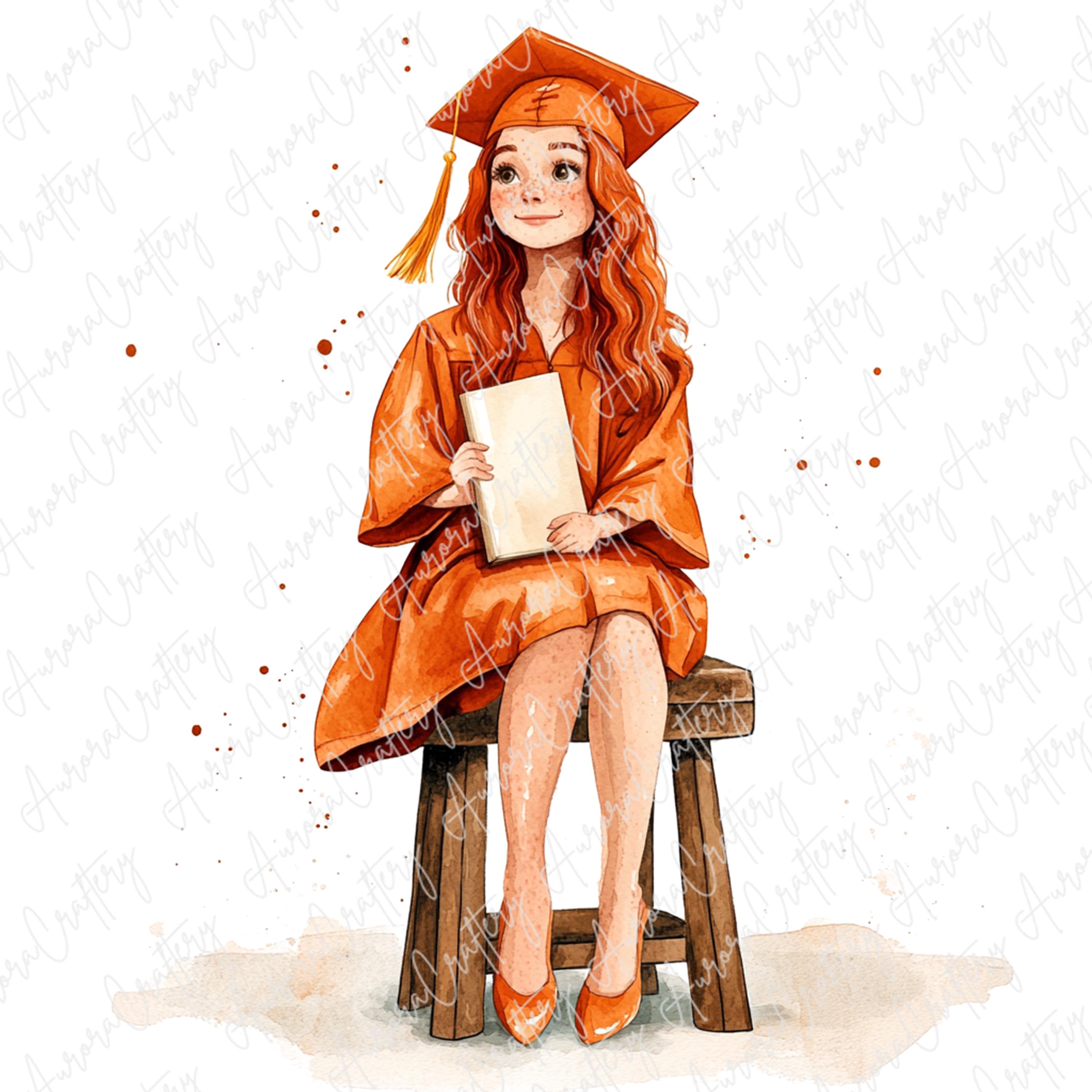 Orange Grad Dress - Etsy