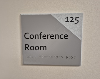 CUSTOM Office Room Sign with Braille ADA