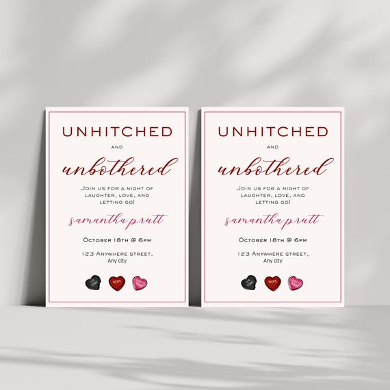 Divorce Party Digital Invite | Funny Breakup Celebration | Editable & Printable | DIY Self Love