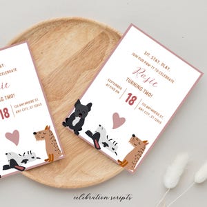 Puppy Birthday Invitation | Dog Birthday Party Invite | Editable Digital Download | Cute Pet-Themed Printable