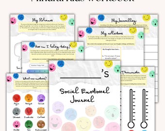 Mindful Kids Workbook | Social Emotional Learning Journal | Emotional Regulation Activities