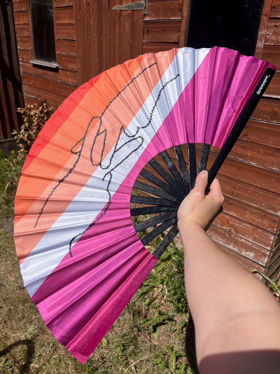 Huge Colourful Clacker Fan for Raving, Pride, or Fanning Yourself ...