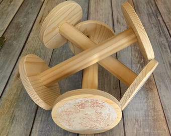 Handmade Jumbo Wood Spool: Ribbon, Trim & Lace Organizer