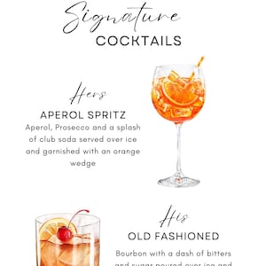 Custom Signature Drink Sign