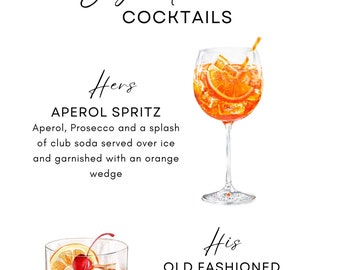 Custom Signature Drink Sign