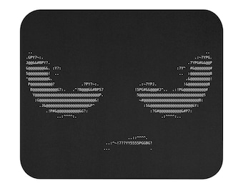 Mauspad - Ascii Eyes Ascii Augen, Gaming Schreibtischmatte, Bürodeko, Computer Zubehör, Einzigartiges Geschenk