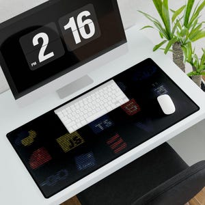 Coding Language Desk Mats, Programmer Office Decor, Tech Geek Gaming Mouse Pad, Computer Science Gift, Software Engineer Desk Accessory