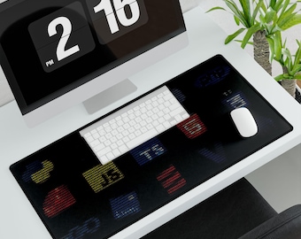 Coding Language Desk Mats, Programmer Office Decor, Tech Geek Gaming Mouse Pad, Computer Science Gift, Software Engineer Desk Accessory