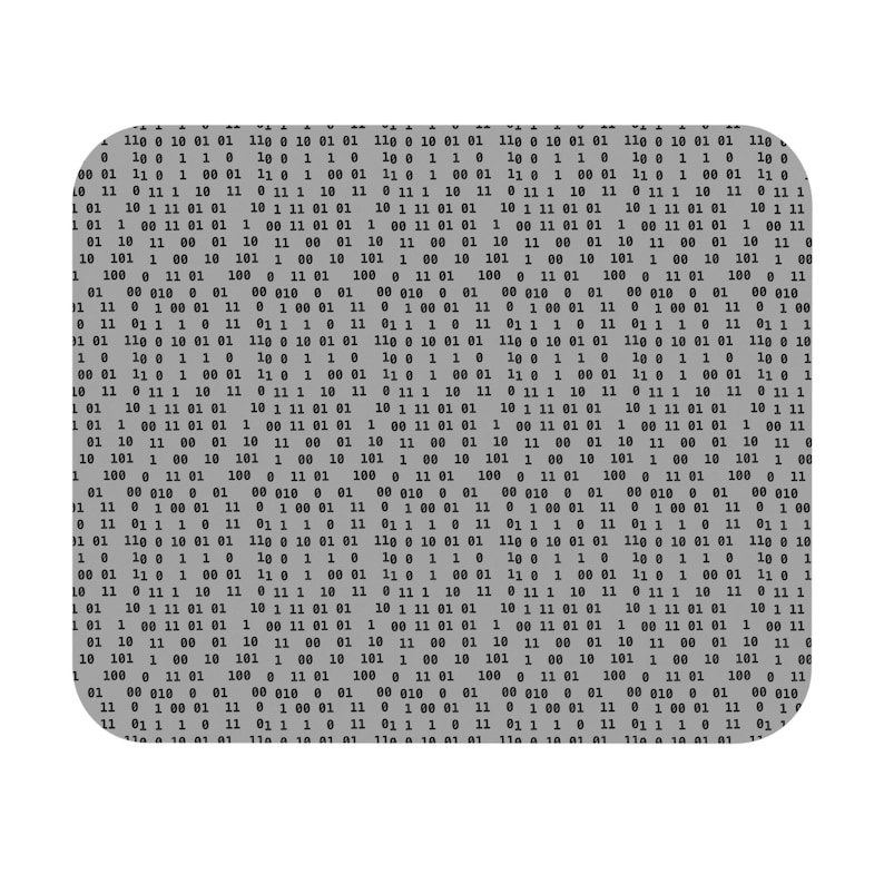 Binary Code Mouse Pad, Computer Accessories, Tech Desk Decor, Programmer Gift, Office Supplies, Geek Chic Desk Pad image 1