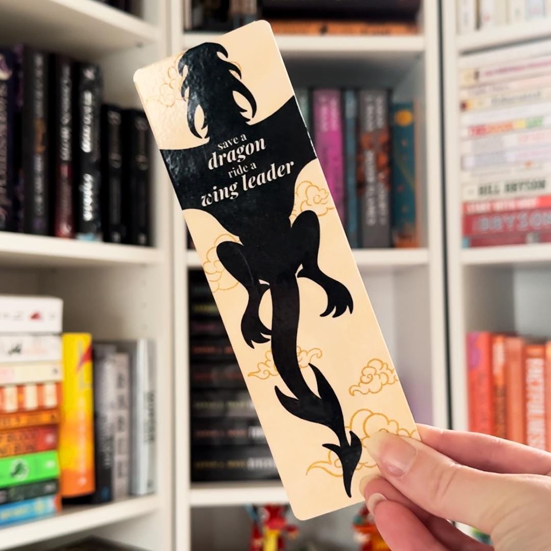 Save A Dragon, Ride a Wing Leader Bookmark | Fourth Wing Bookmarks ...