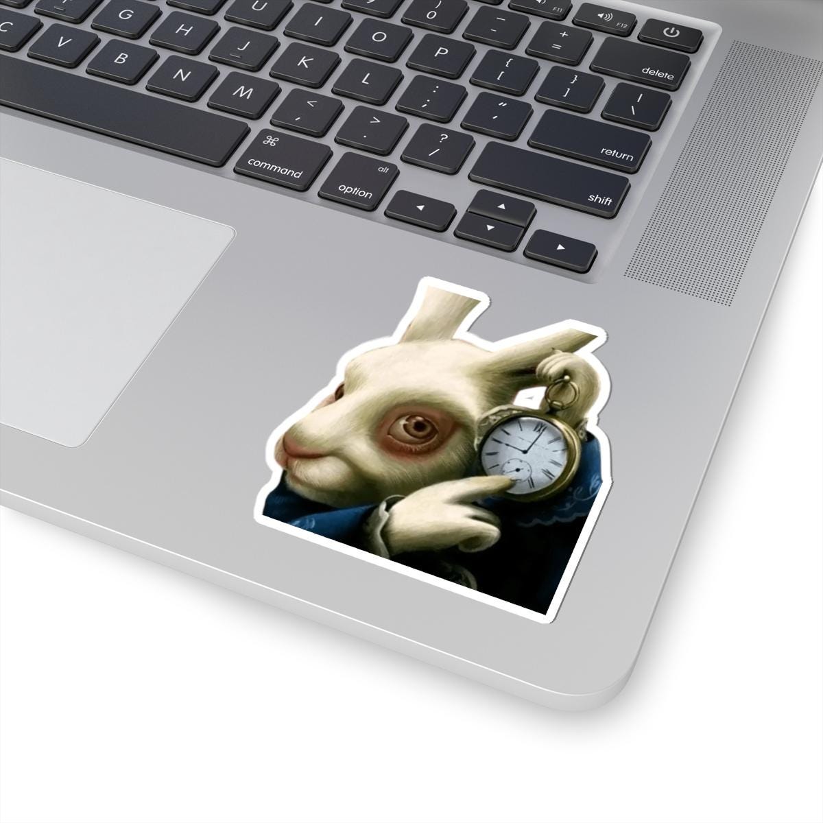 All Roads Rabbit White Rabbit Holding Pocket Watch All Roads Lead to Rome Meme Kiss-cut ...