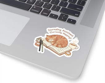Journaling Assistant Cat Stickers | Cozy Planner Deco