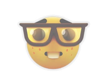 Funny Nerd Emoji Modern Sticker