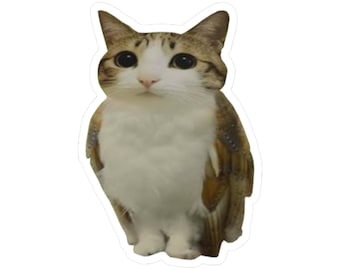 Cat Owl Meowl Mashup Vinyl Sticker | Laptop Decal