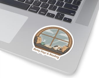 Rainy Day Reading Nook Sticker | Cozy Booklover Gift